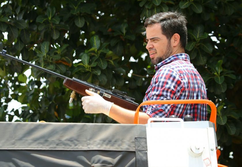 Médico-veterinário se dispôs voluntariamente a colaborar. Foto: Franz Mendes