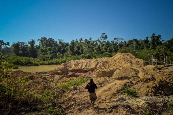 Garimpo fiscalizado em área dentro do Parque Nacional Juruena. Foto: ICMBio / Divulgação