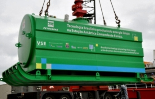 Motogerador movido a etanol: tecnologia limpa na Antártica. Foto: divulgação Ministério da Defesa 