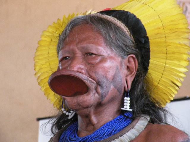 Raoni, pediu união dos povos indígenas contra Belo Monte (foto: Karina Miotto)