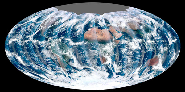 A poucos dias do fim do ano, a NASA divulgou a primeira imagem do sensor Visible Infrared Imager Radiometer Suite (VIIRS) no satélite NPOESS. A imagem na realidade foi feita no dia 24 de novembro, mas o feito foi comemorado quase um mês depois: pela primeira vez, teremos um registro total do planeta feito por um único satélite.