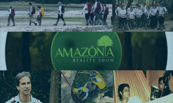 Vitor Fasano apresenta o reality show Amazônia.