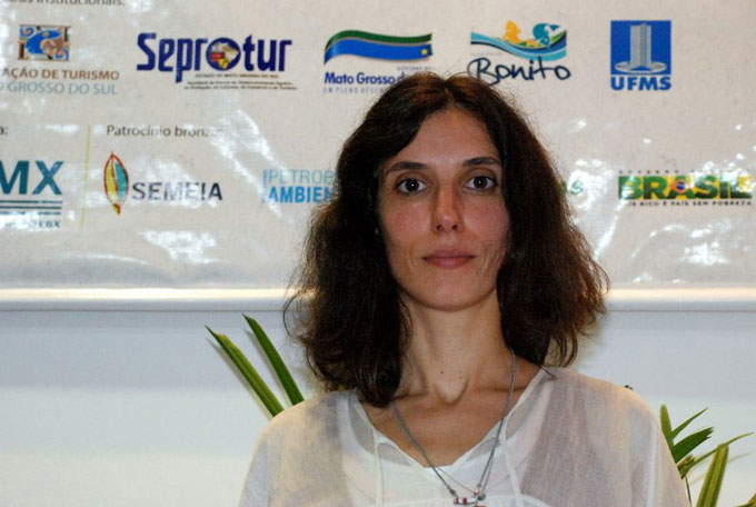 A portuguesa Marta Cabral palestrou sobre o esforço do trade para a consolidacão da Rota Vicentina, na Costa Sudoeste de Portugal. Foto: Fabio Pellegrini