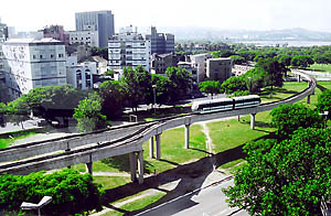 Trem movido a ar é testado desde 1983 em Porto Alegre: (Foto: Divulgação/Aeromóvel)