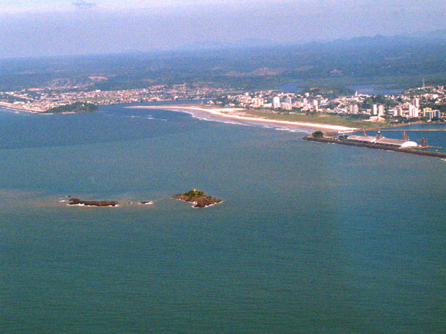 Vista aérea da área onde ficará o Parque Municipal Marinho de Ihéus. Foto: Divulgação/Secretaria de Meio Ambiente