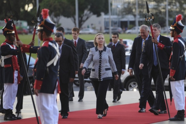 Hillary Clinton durante visita ao Brasil, em abril desse ano. Foto: Wilson Dias/ABr