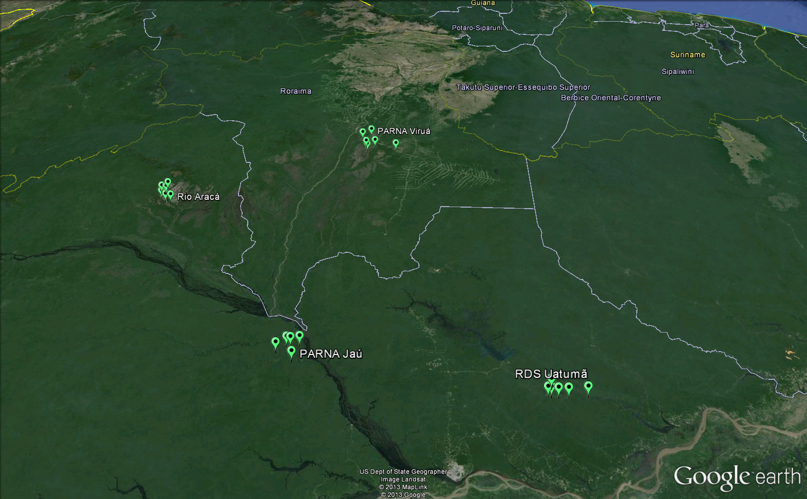 Campinas amazônicas. | Clique na imagem para acessar o mapa interativo.