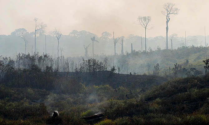 Fogo na Amazônia boliviana. (Foto: Juan Fernando Reyes–Herencia)