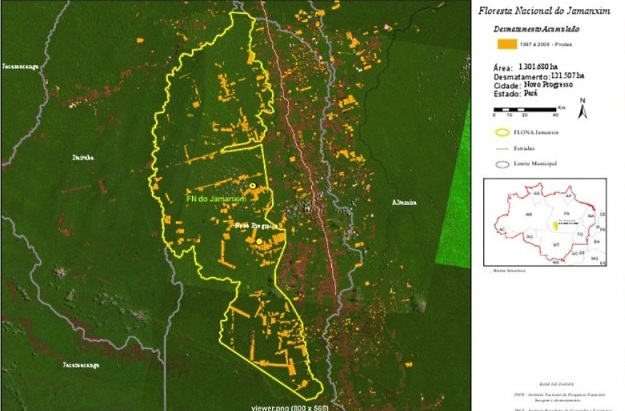Floresta Nacional Jamanxim, falta de regularização fundiária aumentou desmatamento
