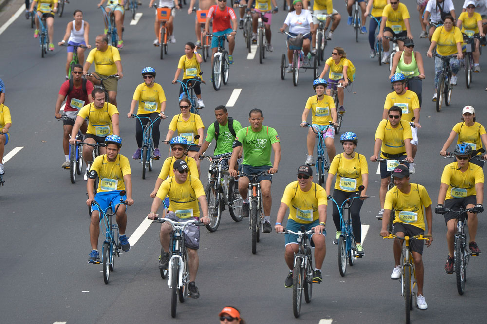 Passeio ciclístico no Dia Mundial Sem Carro, 22 de setembro, no Aterro do Flamengo, RJ. Foto: Divulgação BiciRio