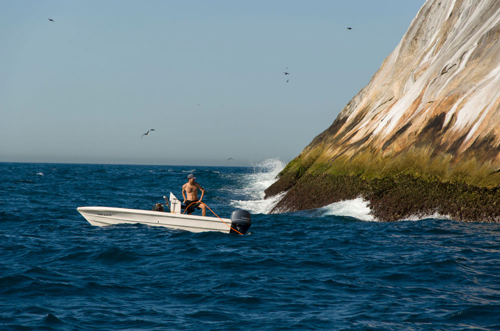 Pesca ilegal com uso de compressor a menos de 10 metros das Cagarras. Fotos: denúncia enviada ao ICMBio. Clique para ampliar