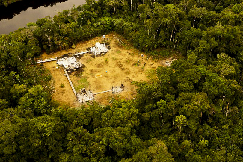 Desmatamento flagrado na Terra Indígena Manoki, em Mato Grosso. Foto: Ibama/MT