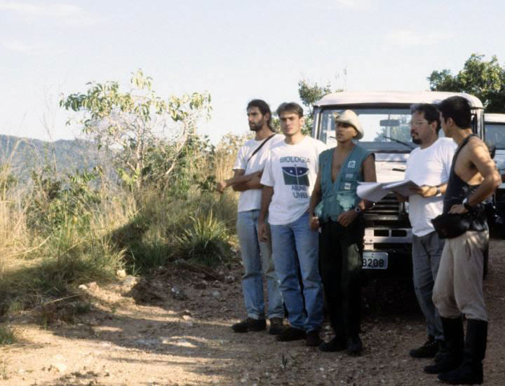 Na foto de 1996, da esquerda para a direita, Marcelo Bagno, Reuber Brandão, Marcelo Reis, Jader Marinho e Roberto Cabral. Foto de Roberto Brandão Cavalcanti.