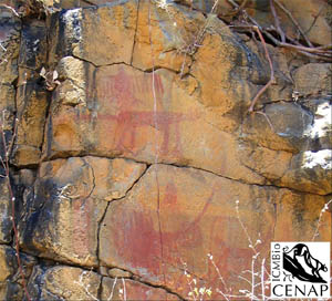 Foto 2: Pinturas rupestres retratam antigos moradores da região.