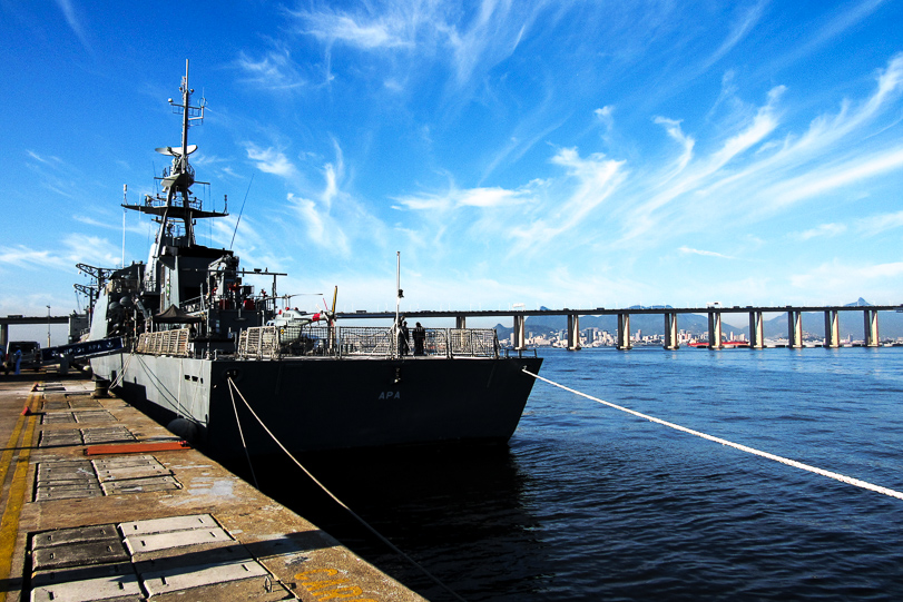 Navio-patrulha oceânico APA atua na área do 1° Distrito Naval, região que envolve as águas do Rio de Janeiro e Espírito Santo.