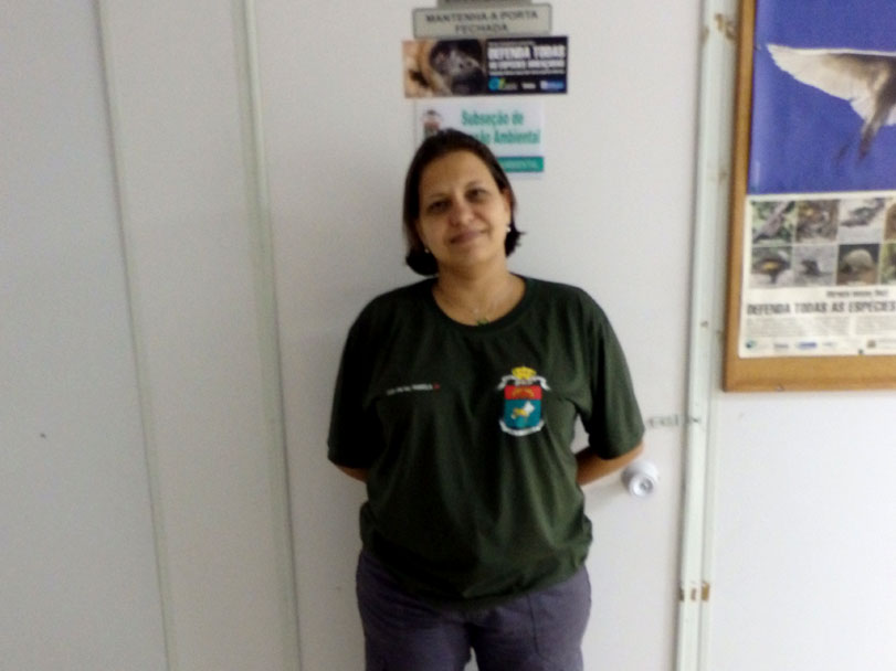 A Capitão Fabiana é a Chefe do Setor de Educação Ambiental do CPAm. Foto: Pedro da Cunha e Menezes